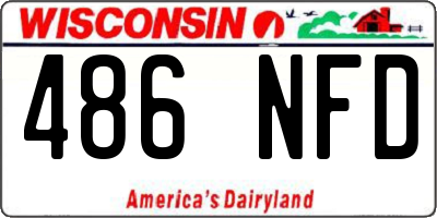 WI license plate 486NFD