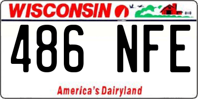 WI license plate 486NFE