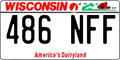 WI license plate 486NFF