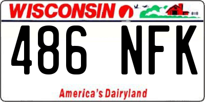 WI license plate 486NFK
