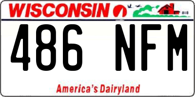 WI license plate 486NFM