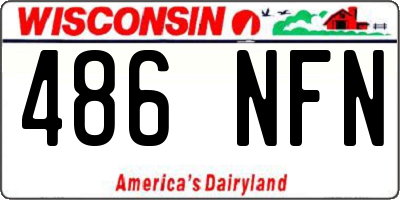 WI license plate 486NFN