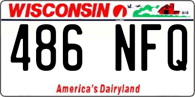 WI license plate 486NFQ