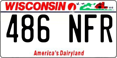 WI license plate 486NFR