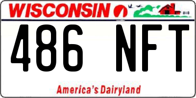 WI license plate 486NFT