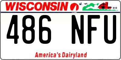 WI license plate 486NFU