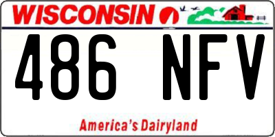 WI license plate 486NFV