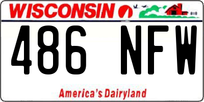 WI license plate 486NFW