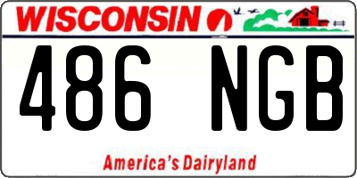 WI license plate 486NGB