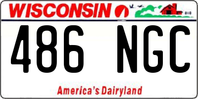 WI license plate 486NGC