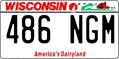 WI license plate 486NGM