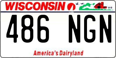 WI license plate 486NGN