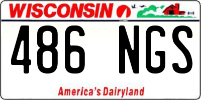 WI license plate 486NGS
