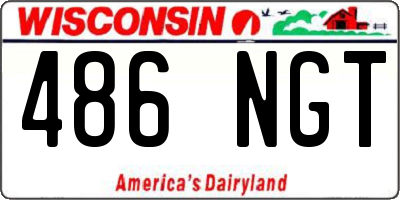 WI license plate 486NGT