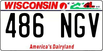 WI license plate 486NGV