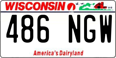 WI license plate 486NGW