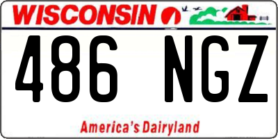 WI license plate 486NGZ