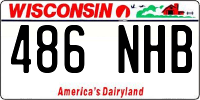 WI license plate 486NHB