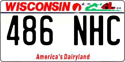 WI license plate 486NHC