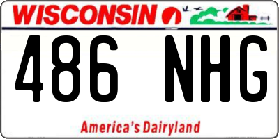 WI license plate 486NHG