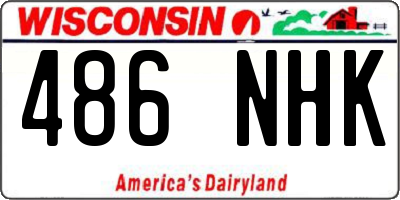 WI license plate 486NHK