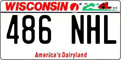 WI license plate 486NHL