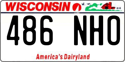 WI license plate 486NHO