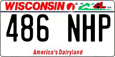 WI license plate 486NHP