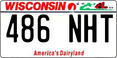 WI license plate 486NHT