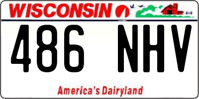 WI license plate 486NHV