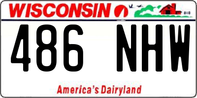 WI license plate 486NHW