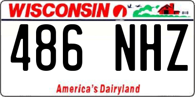 WI license plate 486NHZ