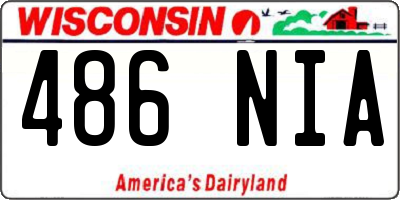 WI license plate 486NIA