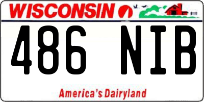WI license plate 486NIB