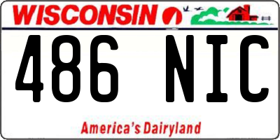 WI license plate 486NIC