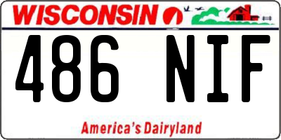 WI license plate 486NIF