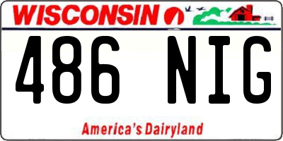 WI license plate 486NIG