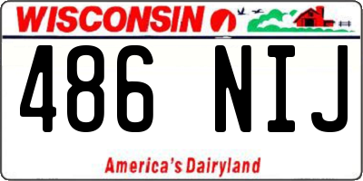 WI license plate 486NIJ