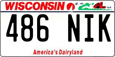 WI license plate 486NIK