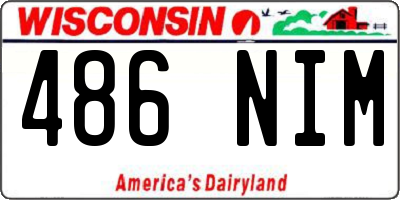 WI license plate 486NIM