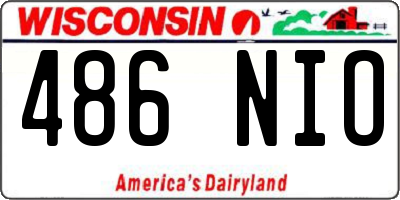 WI license plate 486NIO