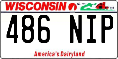WI license plate 486NIP
