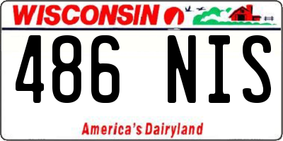 WI license plate 486NIS