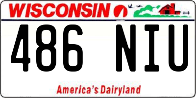 WI license plate 486NIU