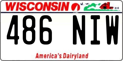 WI license plate 486NIW