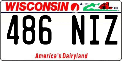 WI license plate 486NIZ