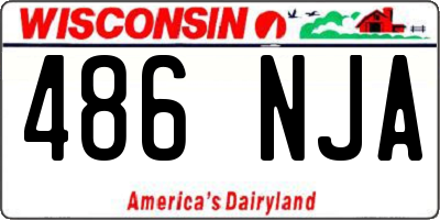 WI license plate 486NJA