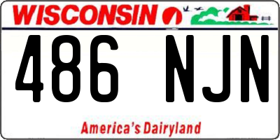 WI license plate 486NJN
