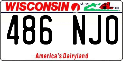 WI license plate 486NJO