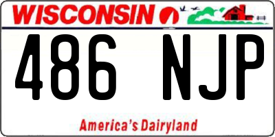 WI license plate 486NJP